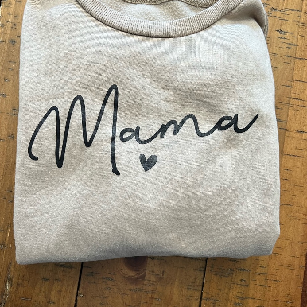 SHEIN Cream 'Mama' Sweatshirt